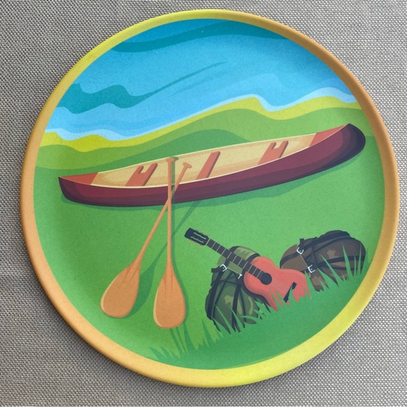 Bamboo “Campers Paradise” Dinner Plates - Picture 5 of 6